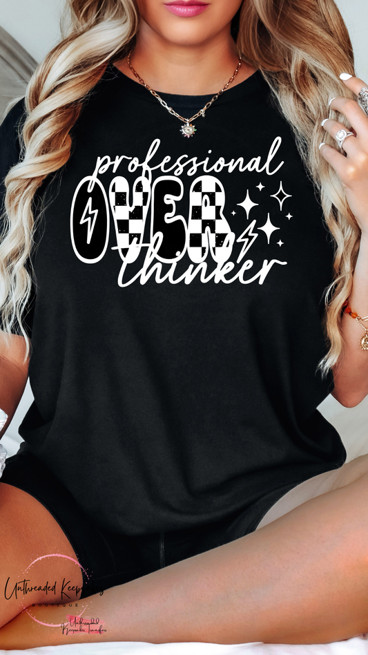 Professional Overthinker graphic T-shirt