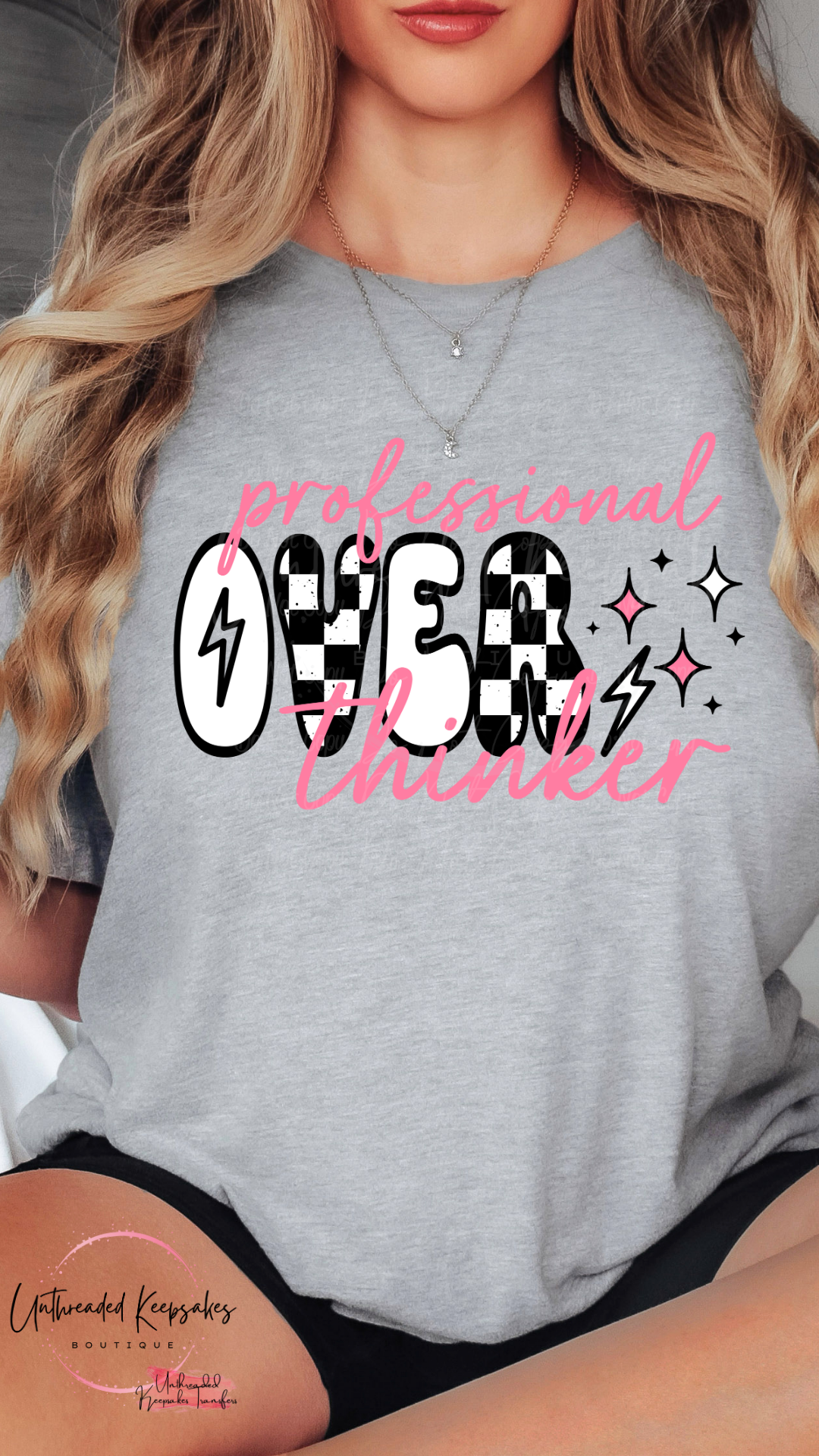 Professional Overthinker graphic T-shirt