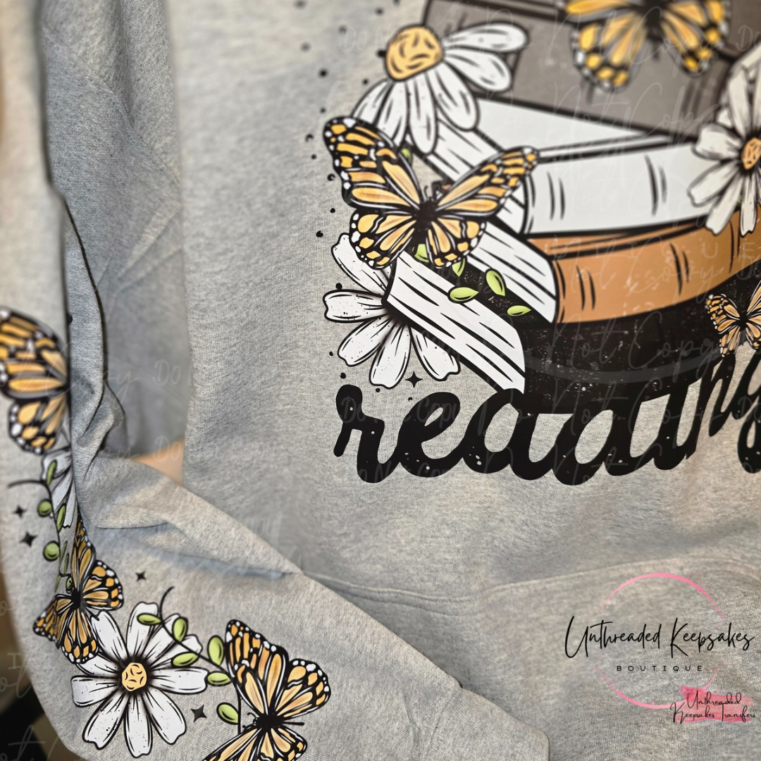 I’d rather be Reading Cute Women's Graphic Hoodie