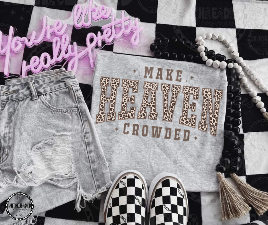 Make Heaven Crowded – Leopard Print Faith Tee
