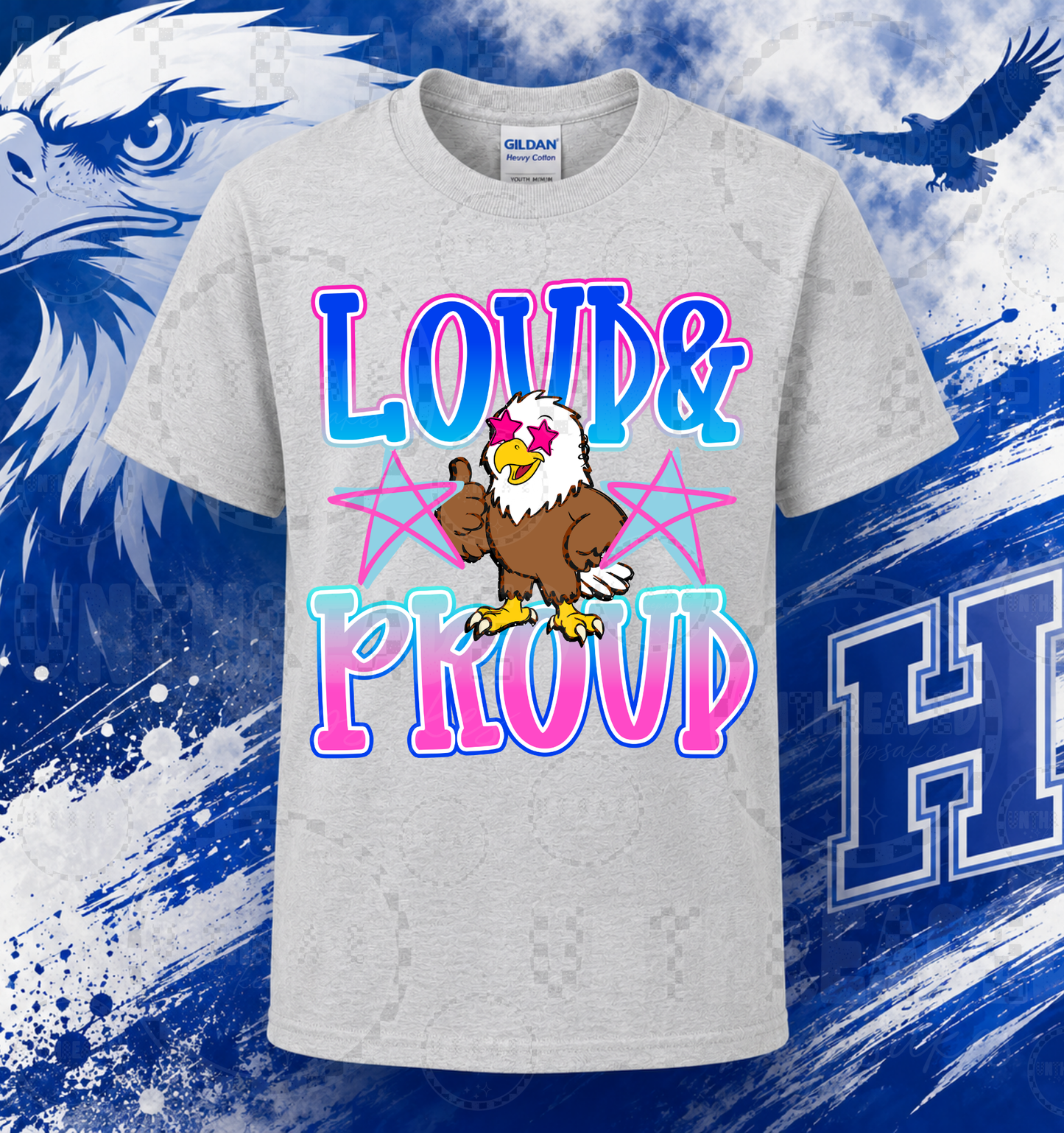 Loud & Proud Eagle School Spirit Youth T-Shirt