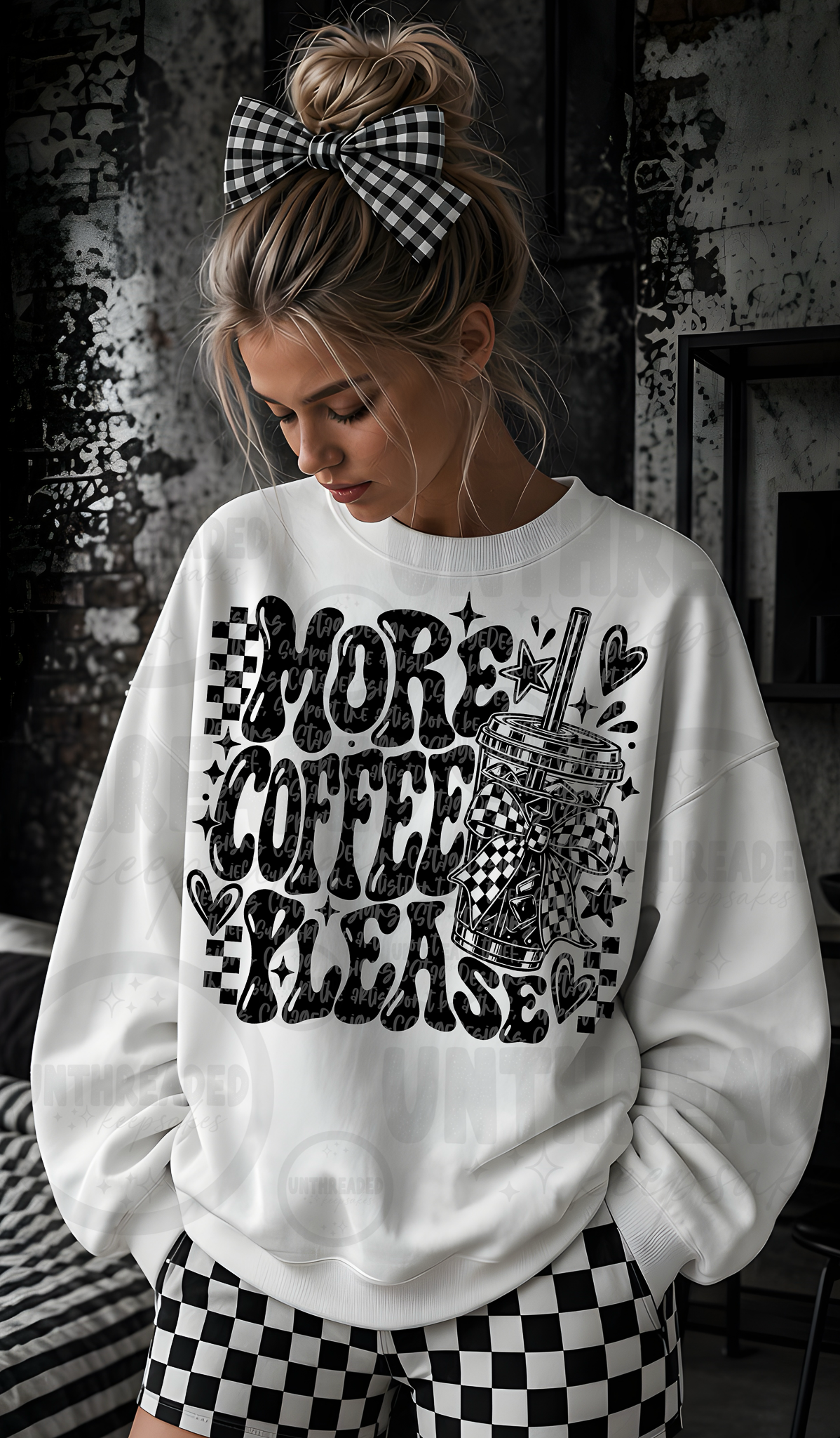 Boss Moves Only tumbler and bow graphic shirt