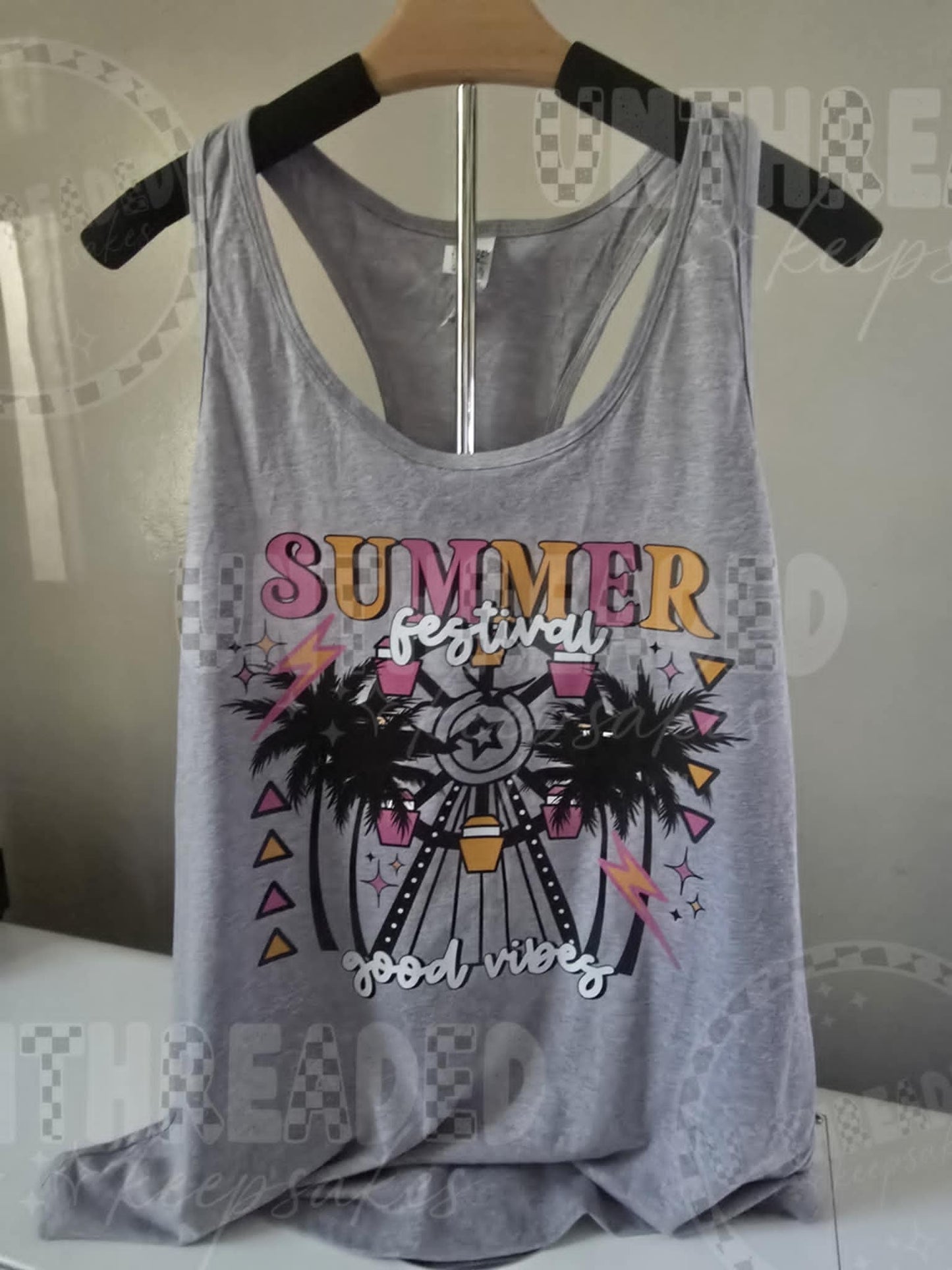 Summer Festival Tank Top in Gray – Size 2X