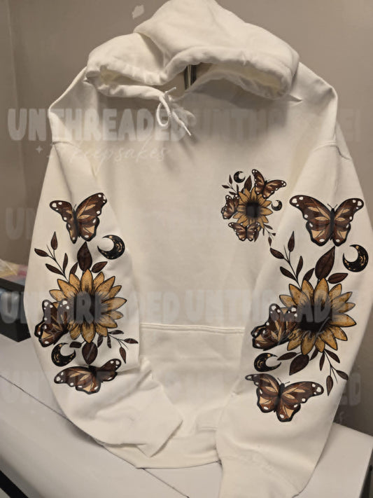 π»π¦ Sunflower & Butterfly Boho Hoodie β Cozy Autumn Vibes π