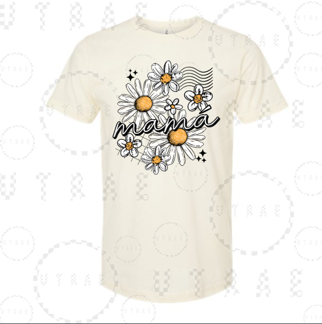 Mama daisy floral graphic T-shirt - size Medium