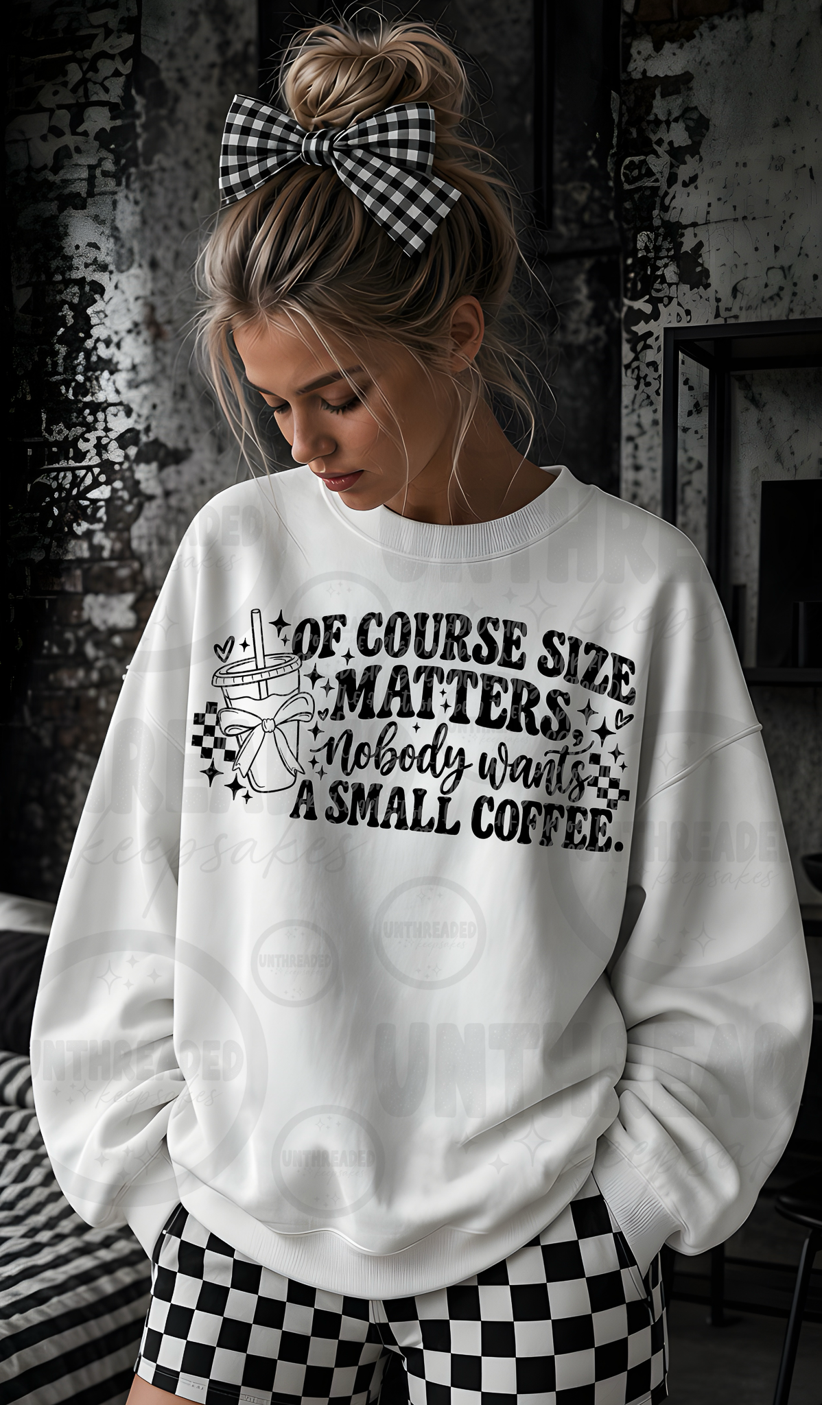Of course size matters nobody wants a small coffee graphic shirt