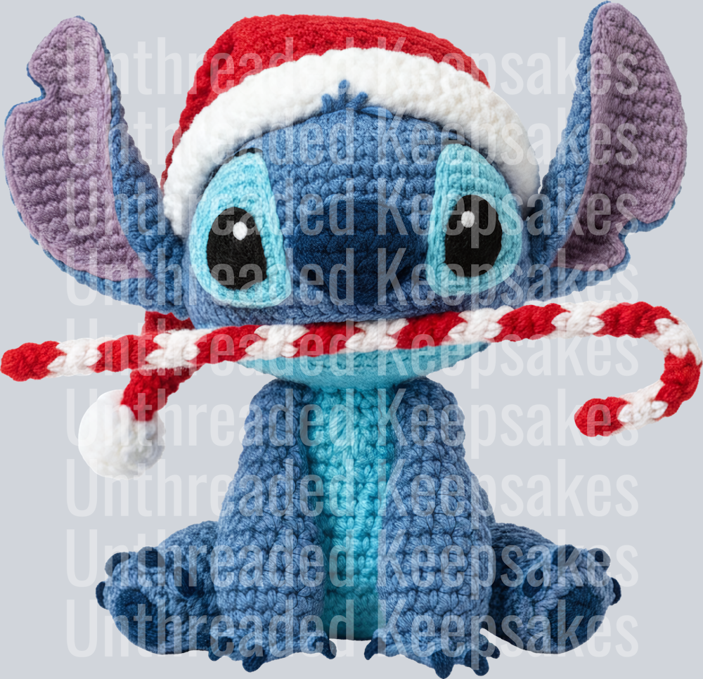 Stitch Candy Cane DTF Transfer
