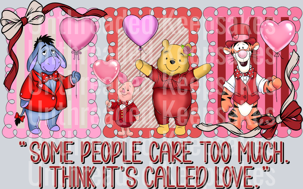 Pooh & Friends Valentine Frames DTF Transfer