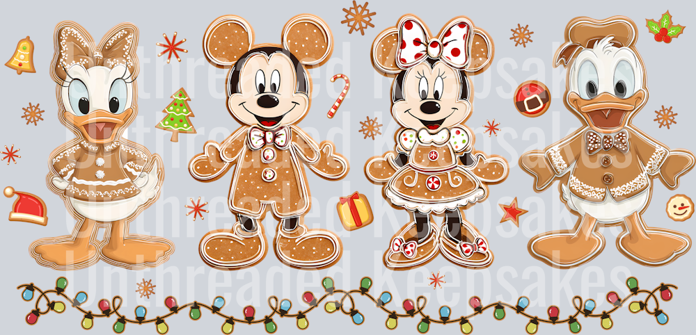 Mouse gingerbread DTF Transfer