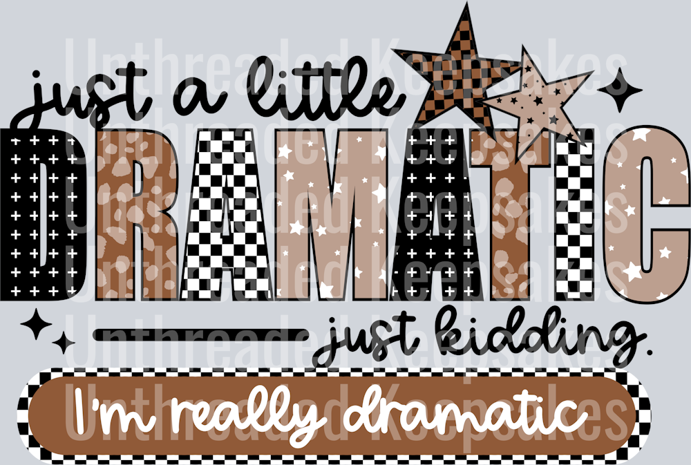 Dramatic black words DTF Transfer