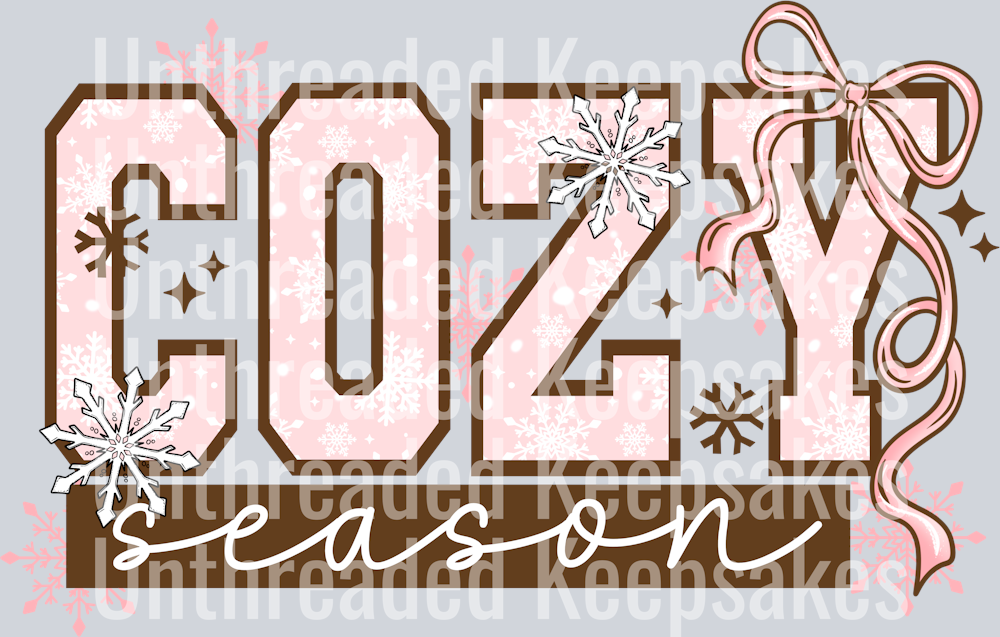 Cozy_Season_Pink_BowDTF Transfer