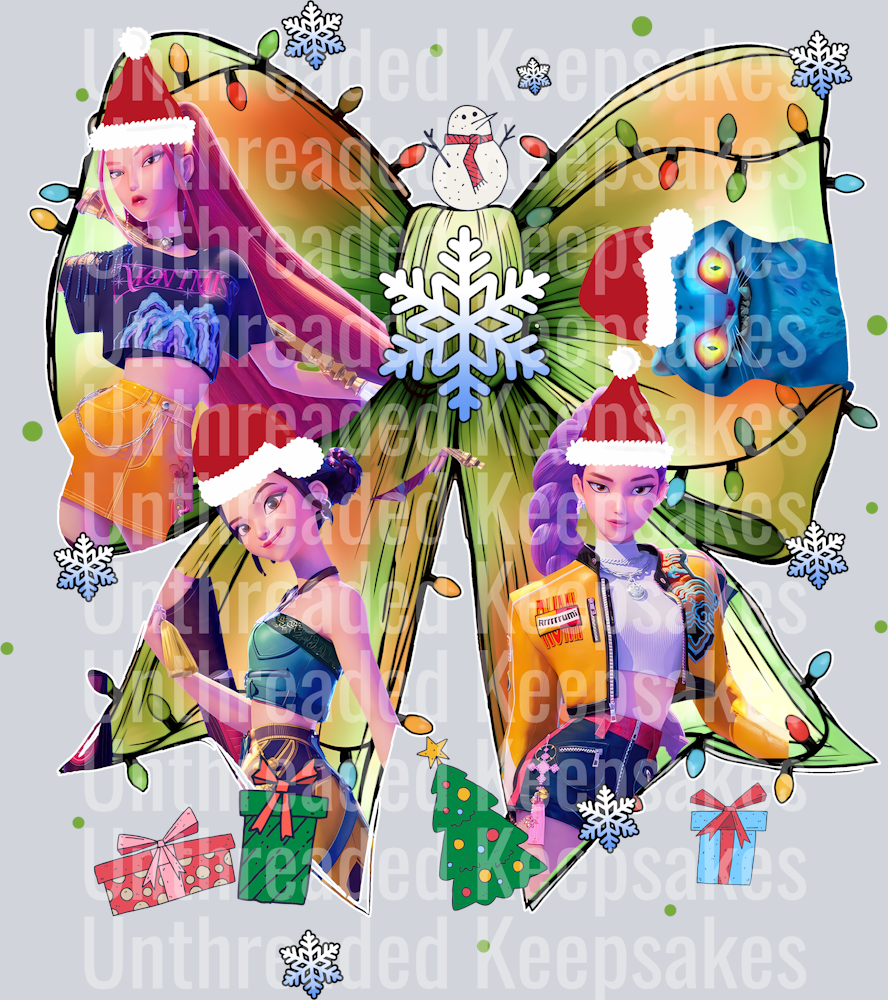 Christmas Coquette Huntrix DTF Transfer
