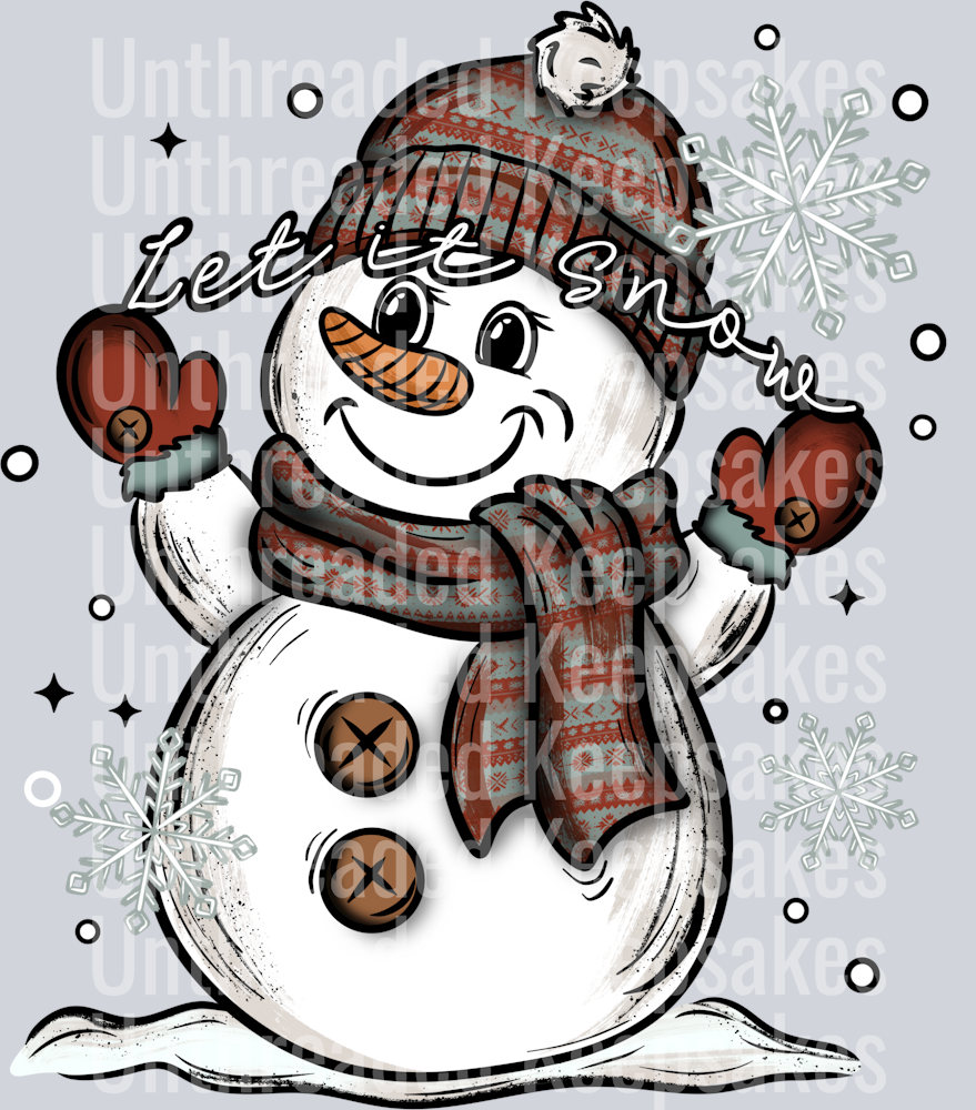 Let_It_Snow_Happy_Snowman 2DTF Transfer