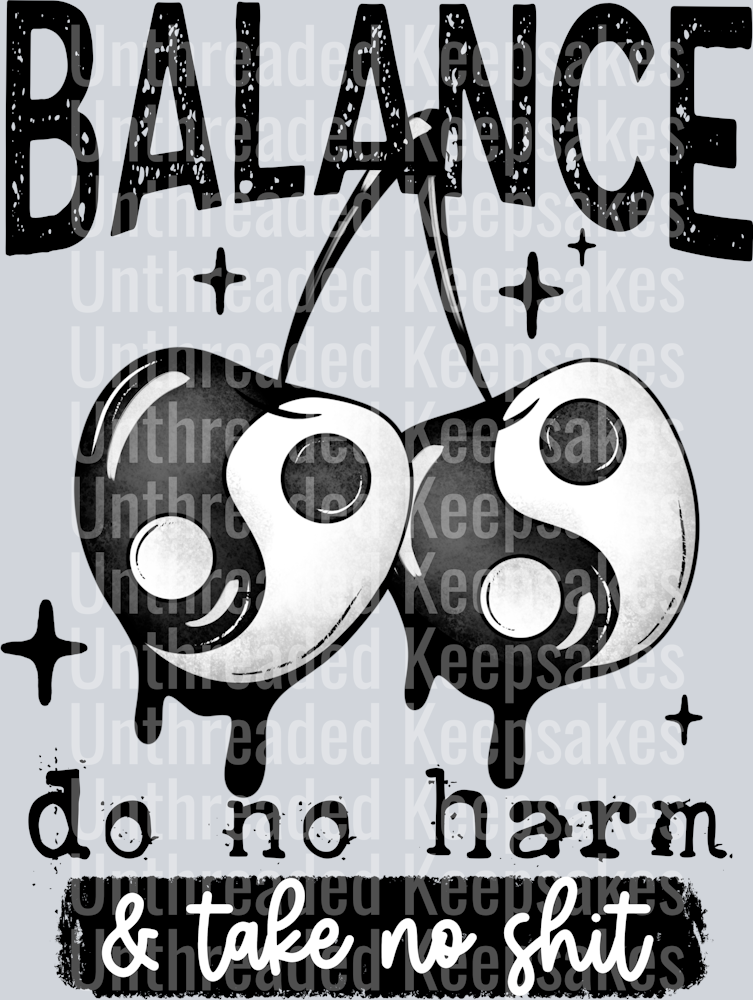 Do no harm black words DTF Transfer
