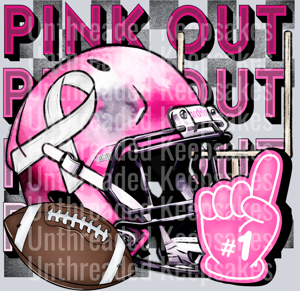 Pink out DTF Transfer