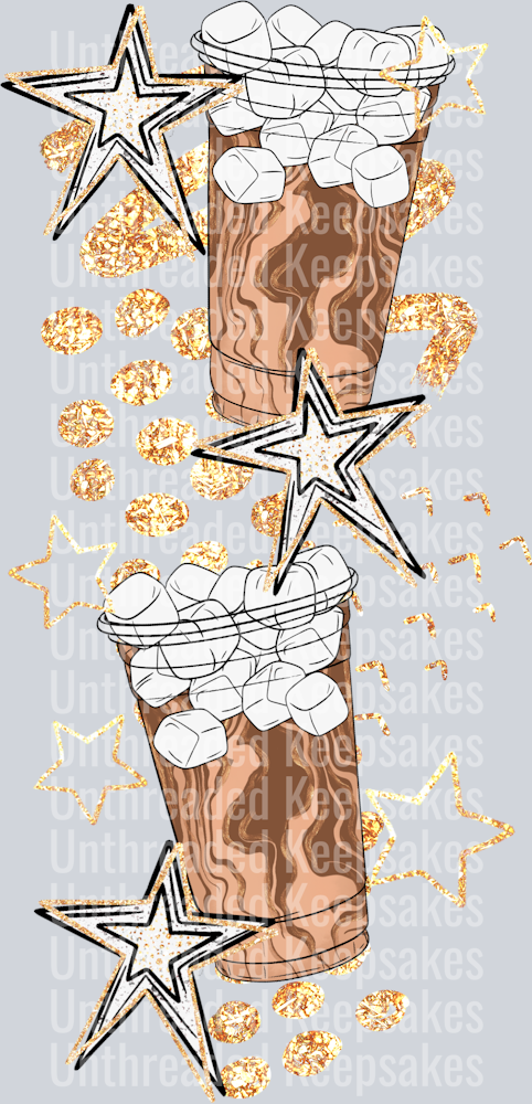 Caffeine is a Food Group Iced Coffee Sleeve DTF Transfer