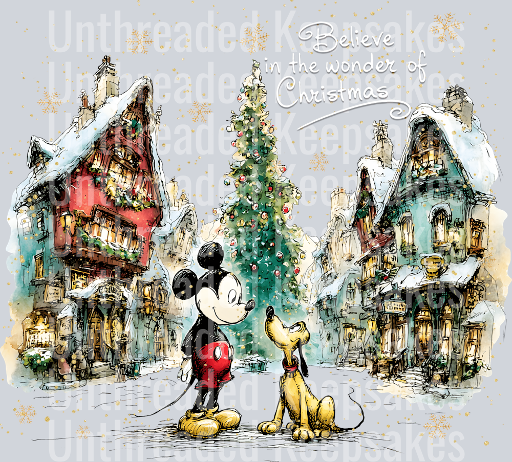 Mouse front DTF Transfer white