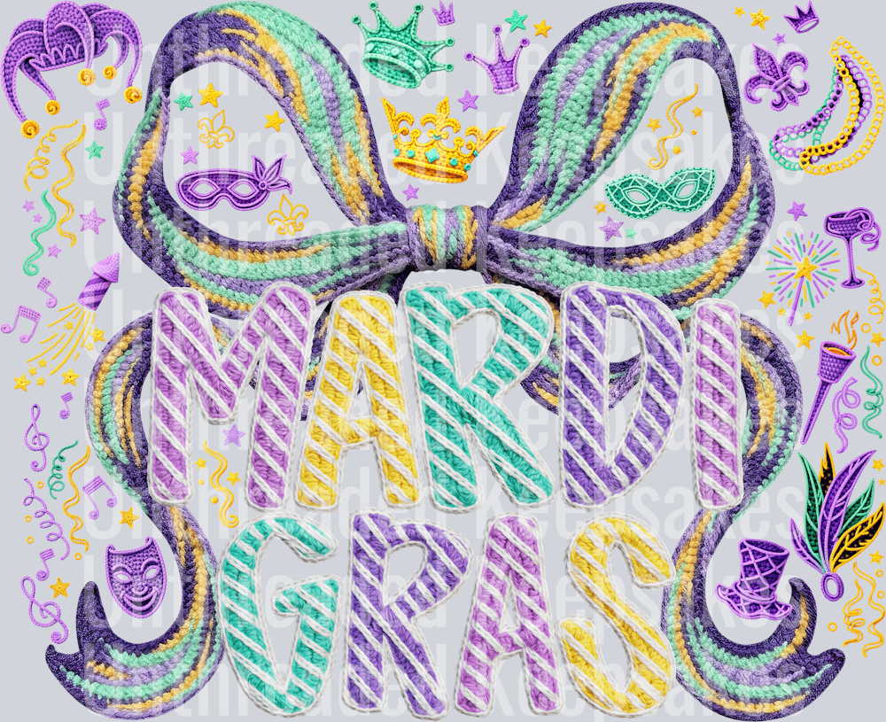 Mardi Gras DTF Transfer