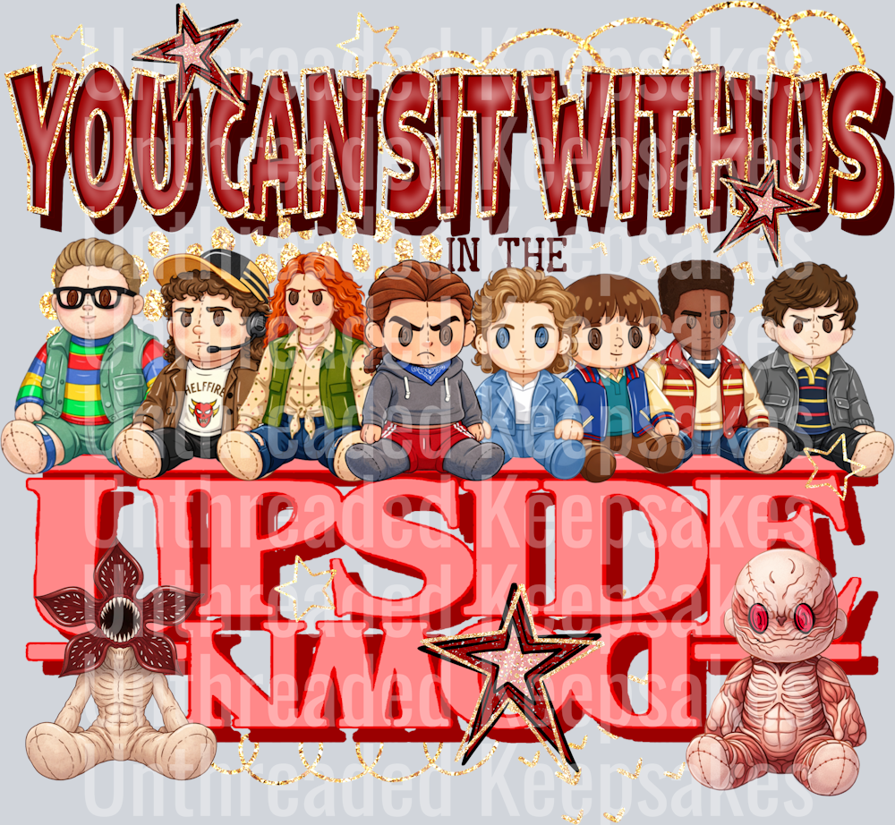 ST You Cant Sit with Us Glitter DTF Transfer