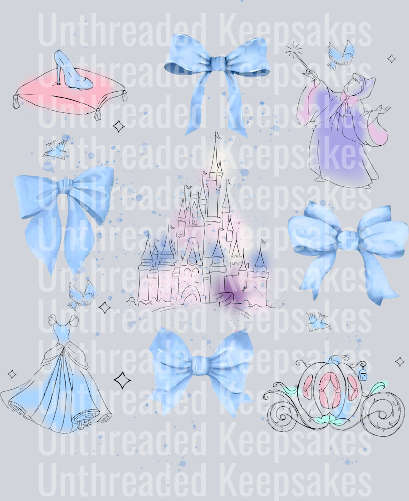 Cinderella mash up DTF Transfer