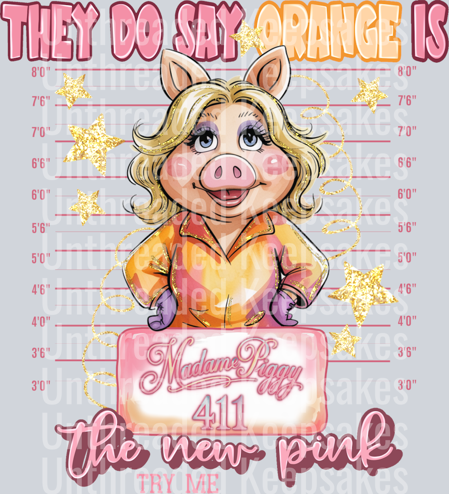 the do say orange is the new pink DTF Transfer