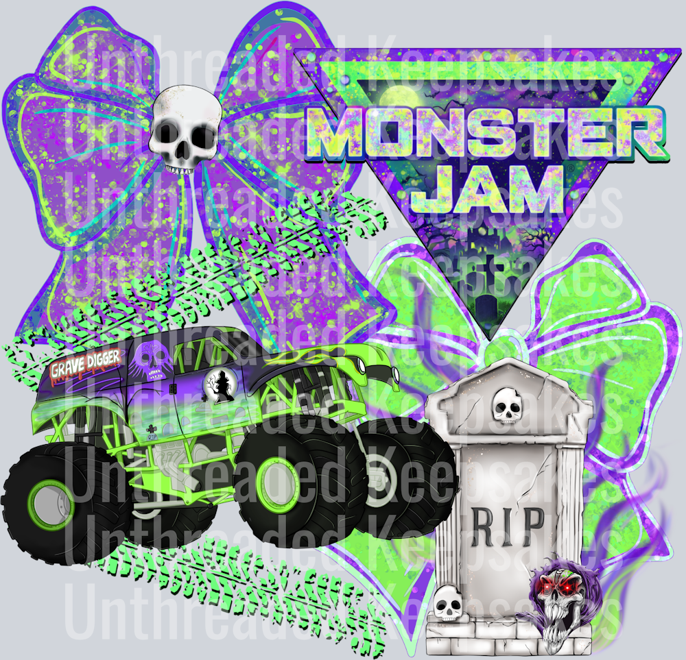 Grave digger DTF Transfer