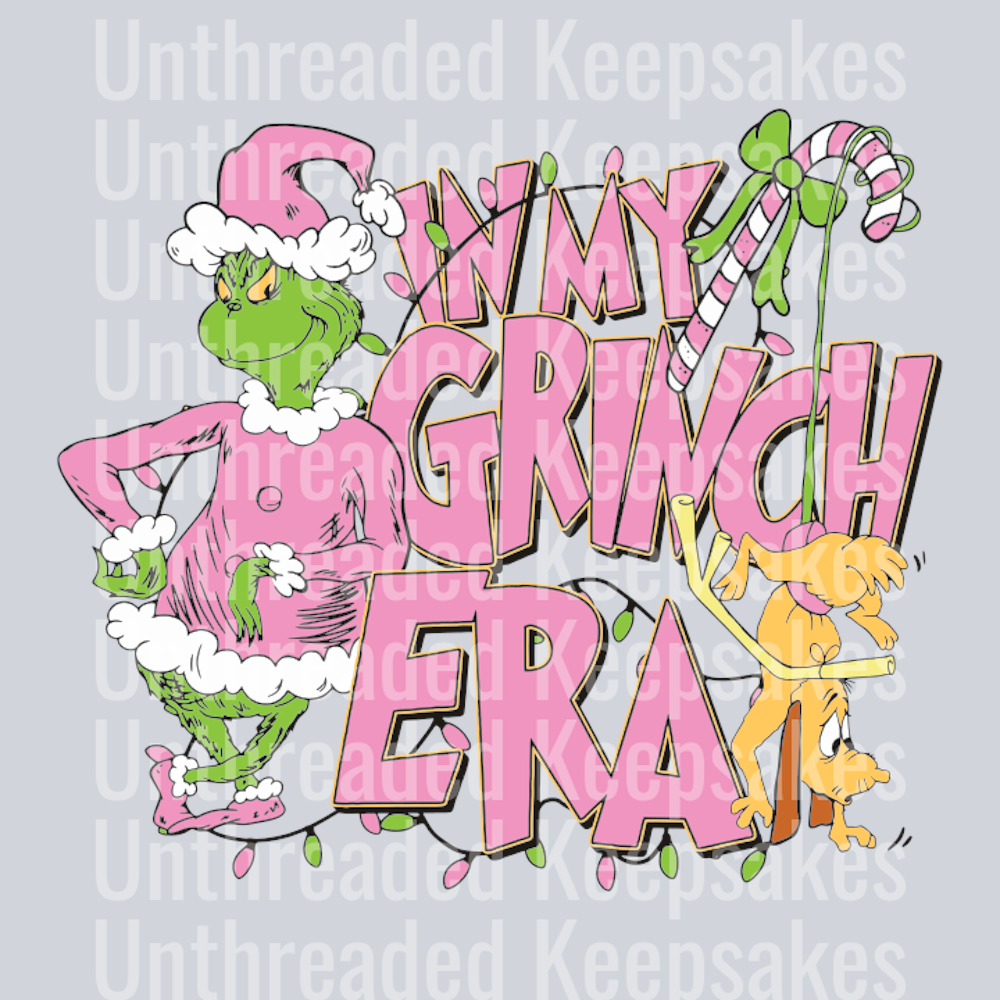 Pink Grinchmas In My Grinch Era DTF Transfer