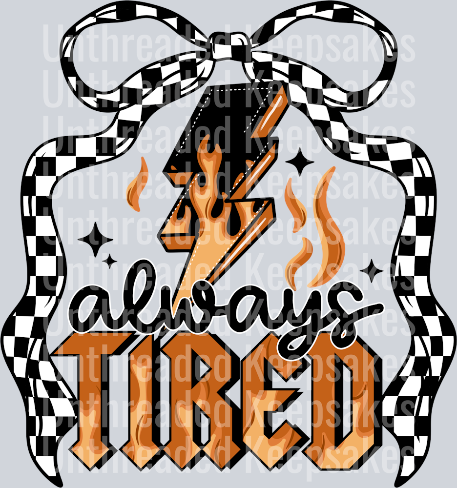 Always tired bowDTF Transfer