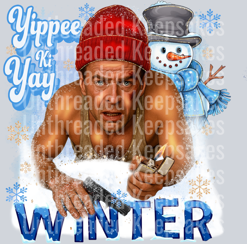 Yippee ki yay winter DTF Transfer