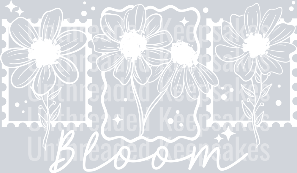 Bloom White Single Color DTF Transfer