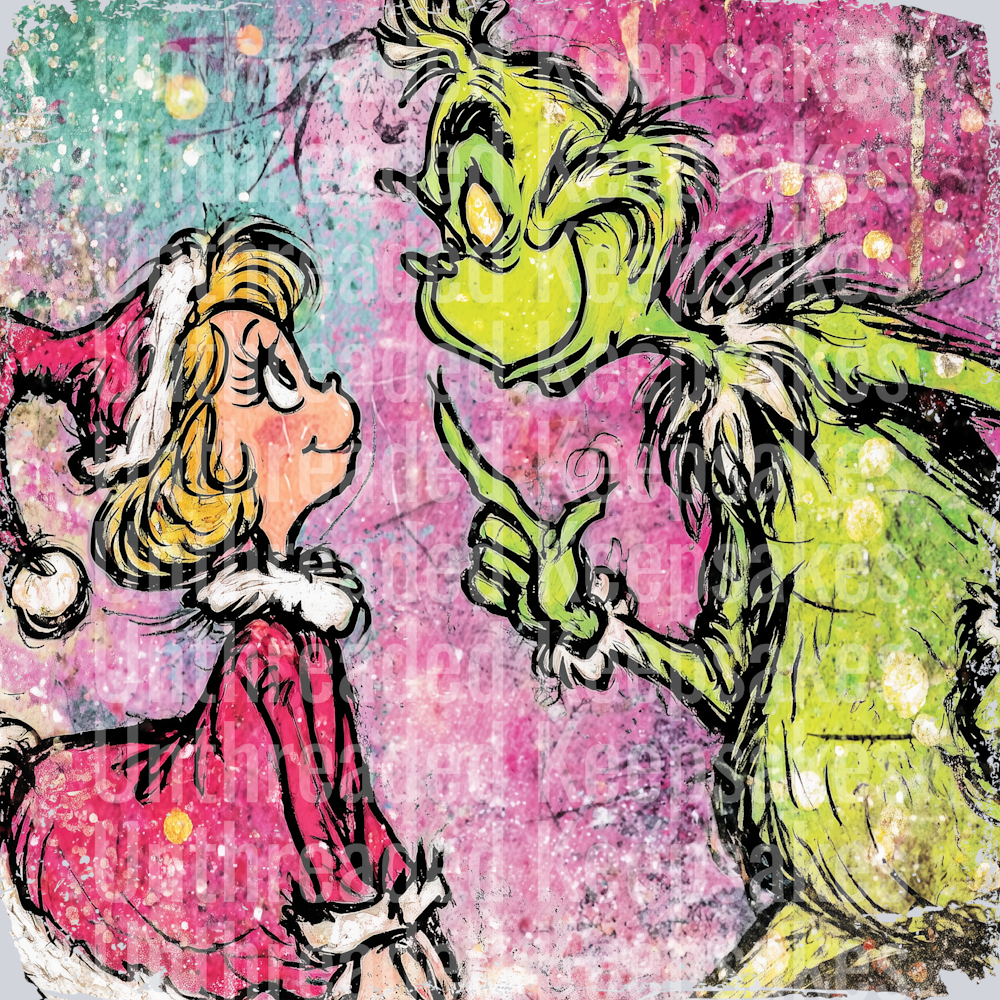 Grinch and Cindy DTF Transfer