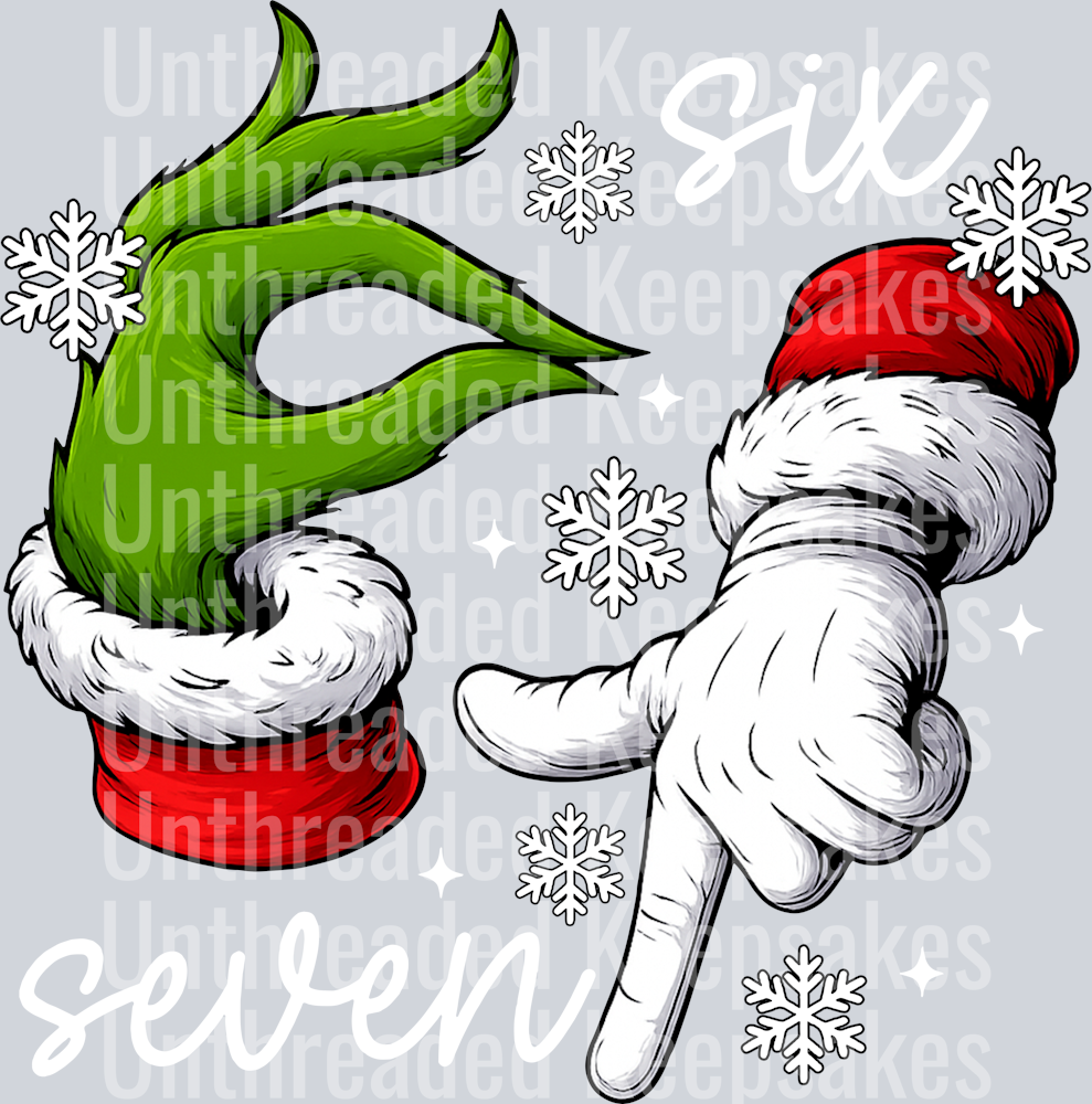 67 grinch white DTF Transfer