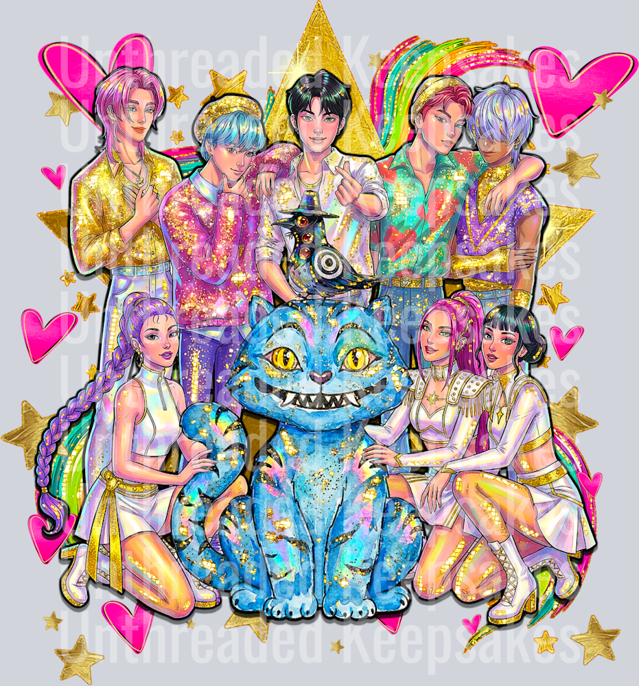 K-POP_DEMON_HUNTERS_GROUP DTF Transfer