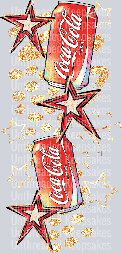 Caffeine Coca Cola Sleeves DTF Transfer