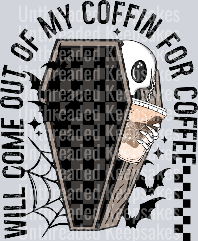 Coffin Coffee DTF Transfer