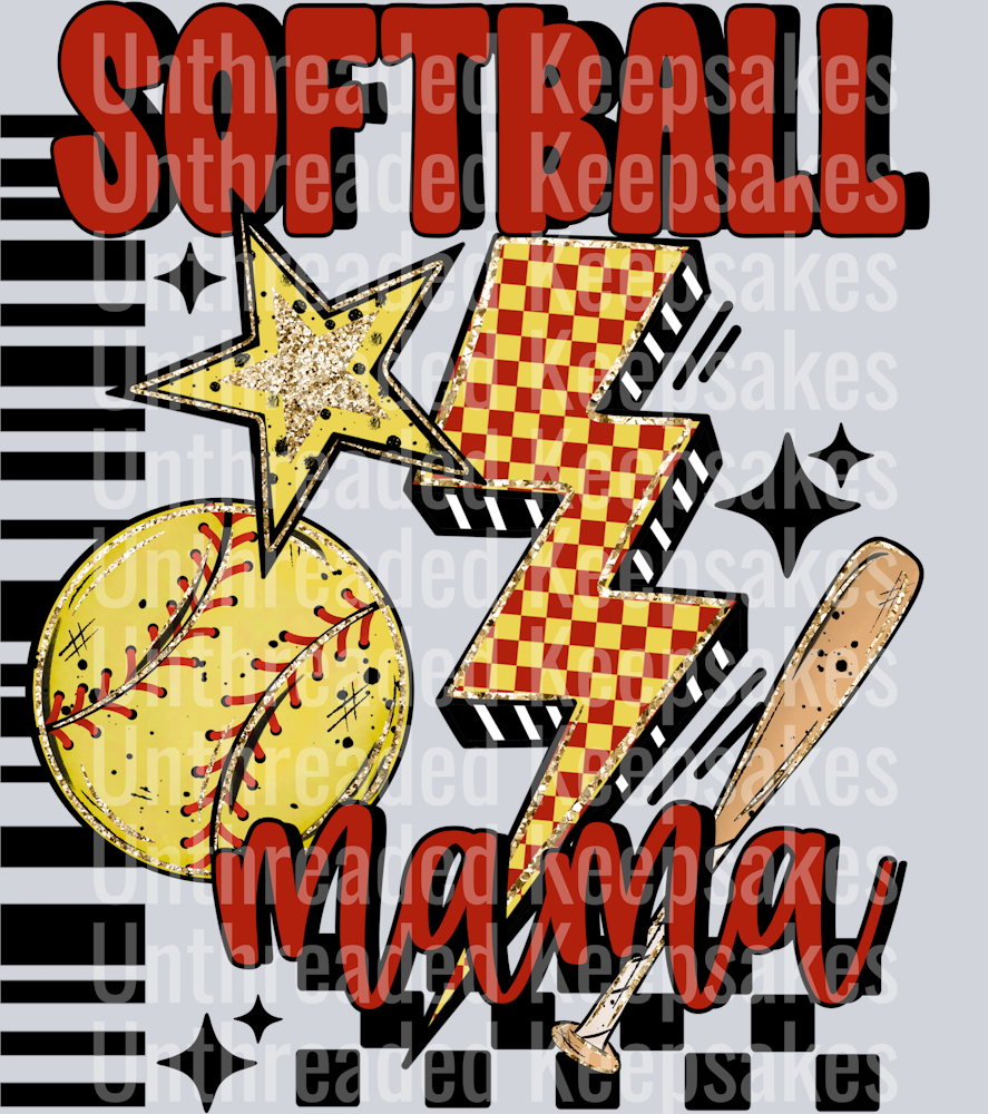 Softball_Mama 1 DTF Transfer