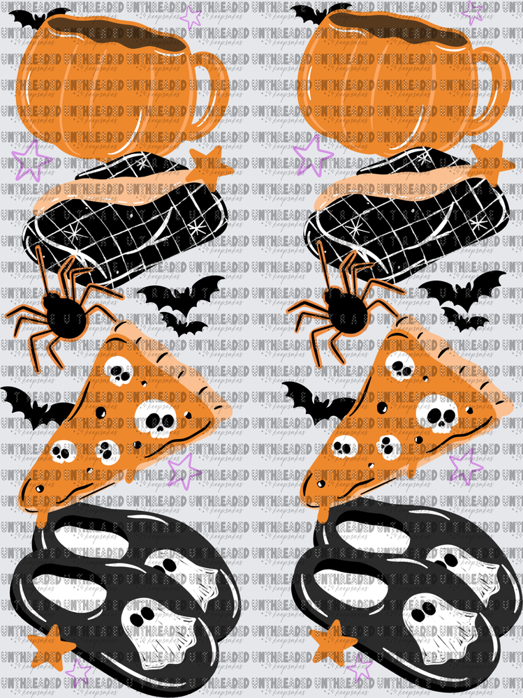 Halloween Spooky Stack Pumpkin Mug Spider Pie Ghost Mask
