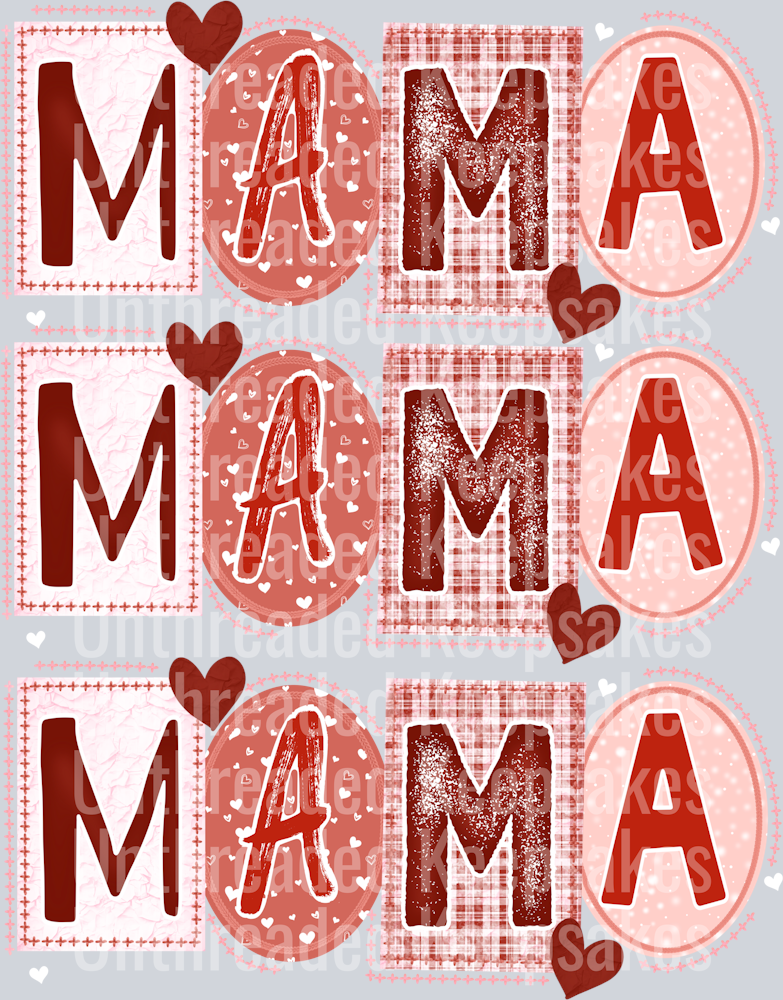 Mama_Mixed_Fonts_Stacked DTF Transfer