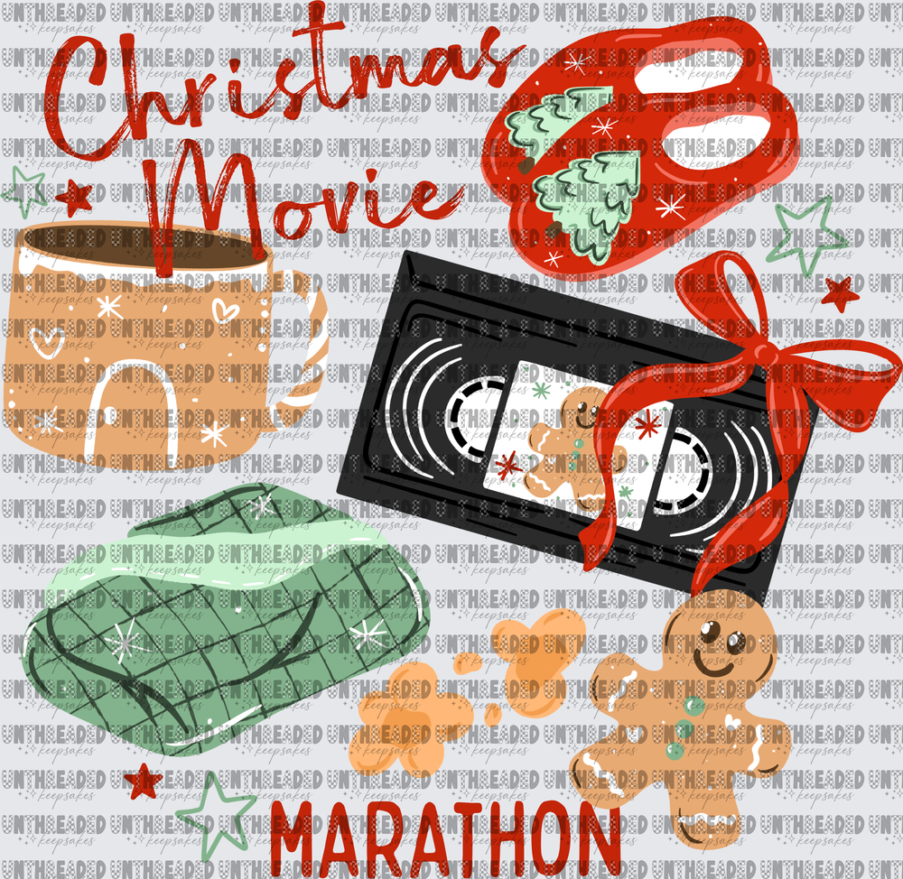 Christmas Movie Marathon Cozy Holiday Bundle Design