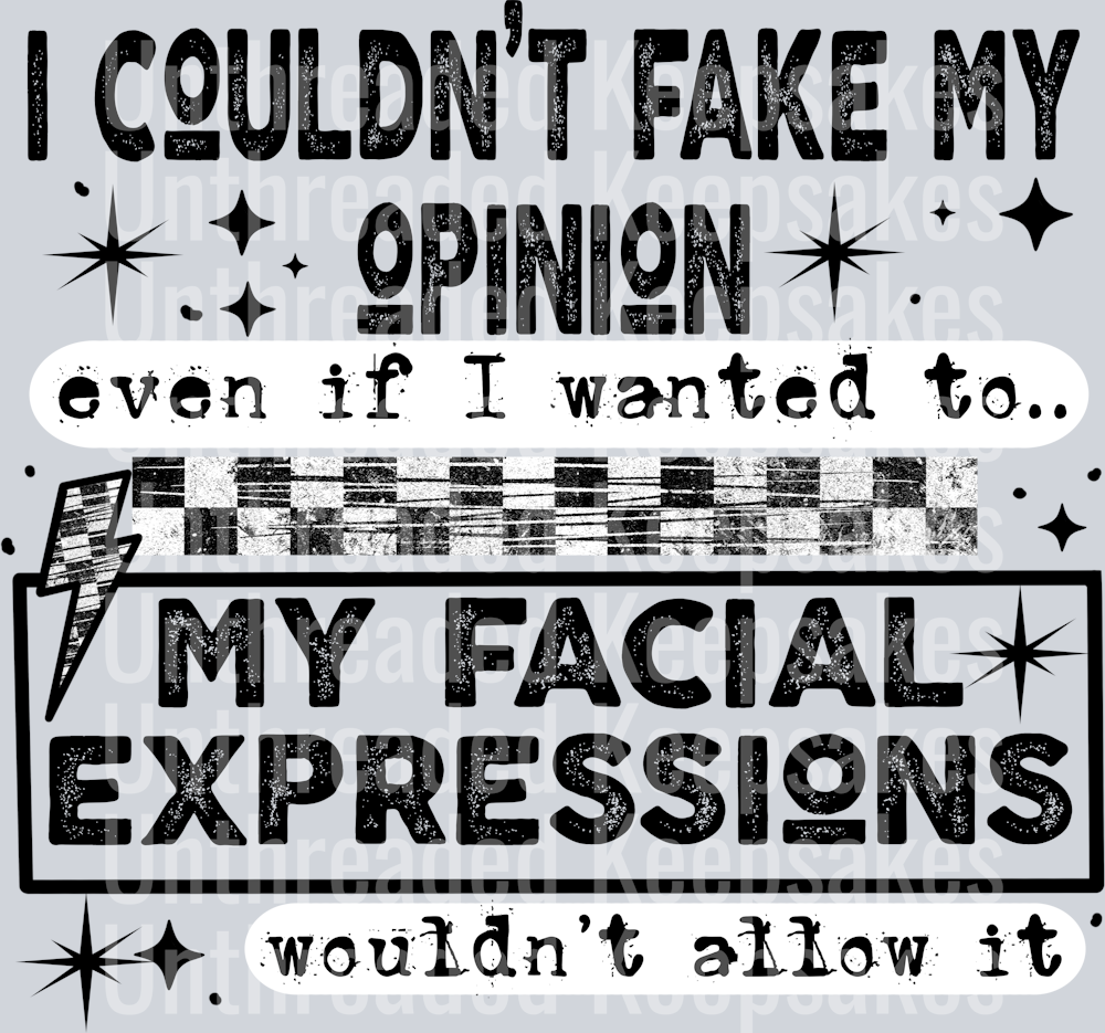 Facial_Expressions_Black_And_White DTF TRANSFER