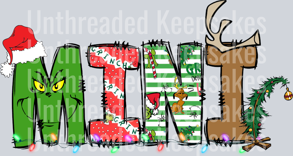 Mini grinch DTF Transfer