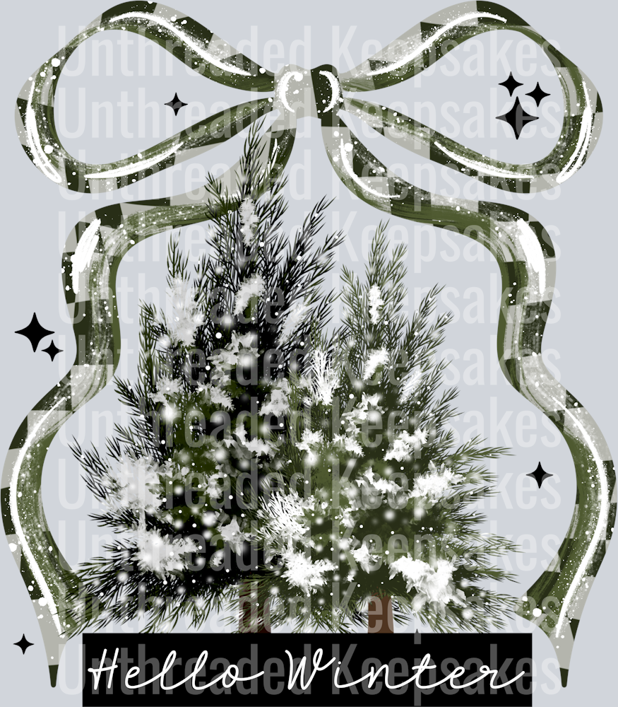 Hello_Winter_Black_DTF Transfer