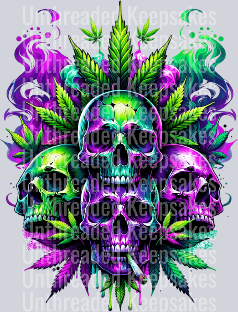 Cannabis Skulls (11)DTF Transfer
