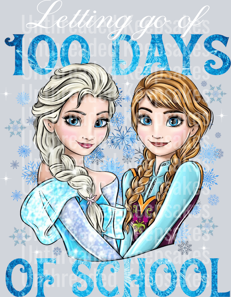 Frozen 100 Days of SchoolDTF Transfer