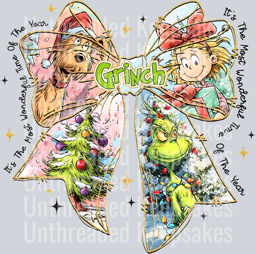 grinch DTF Transfer