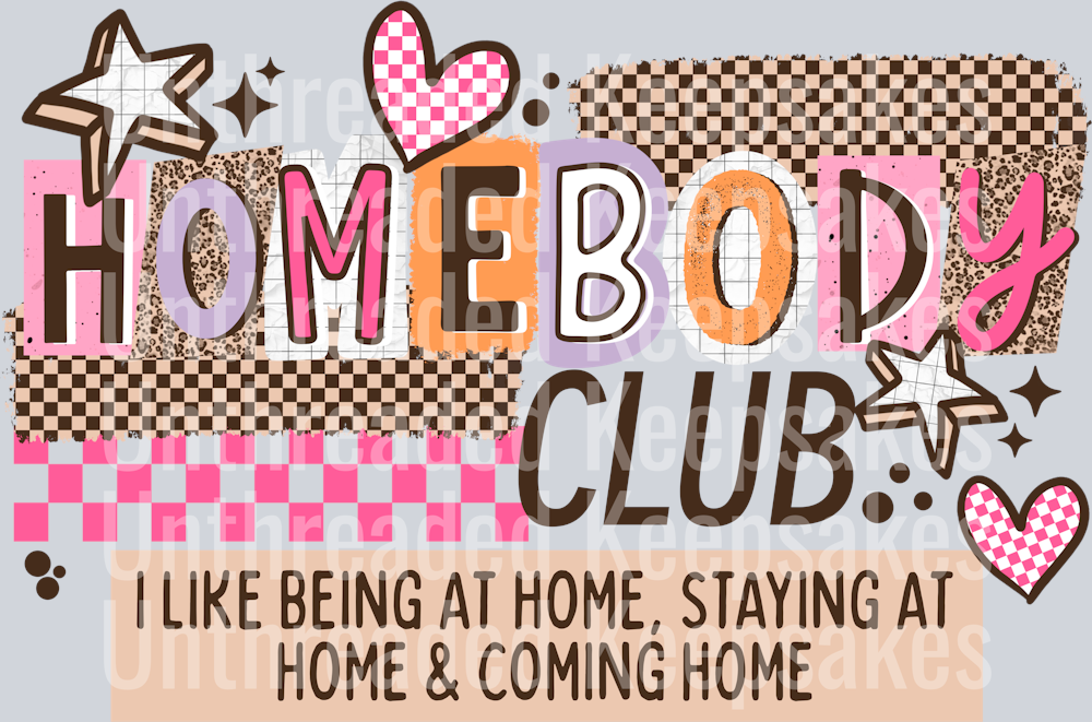 Tan homebody clubDTF Transfer