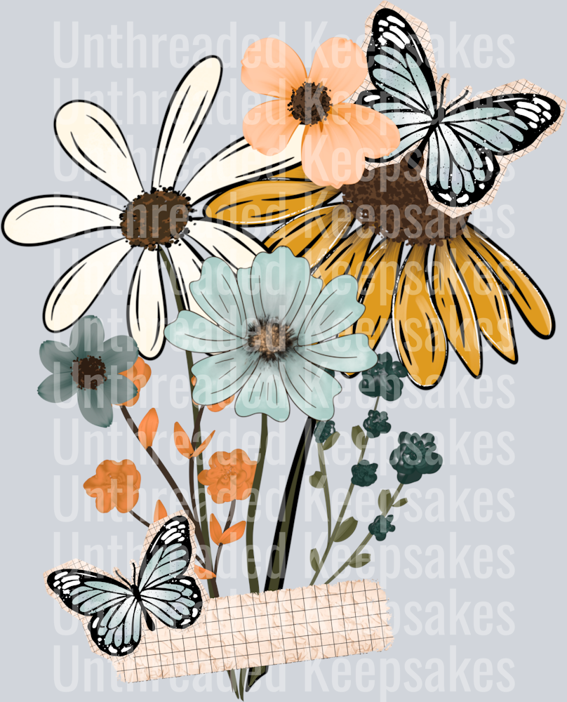 Flower_Bouquet_ DTF Transfer