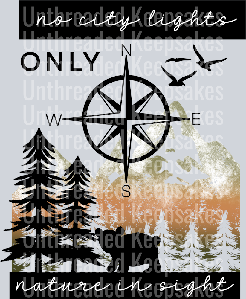 No city lights DTF Transfer