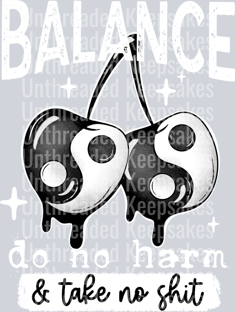 Do no harm white words DTF Transfer