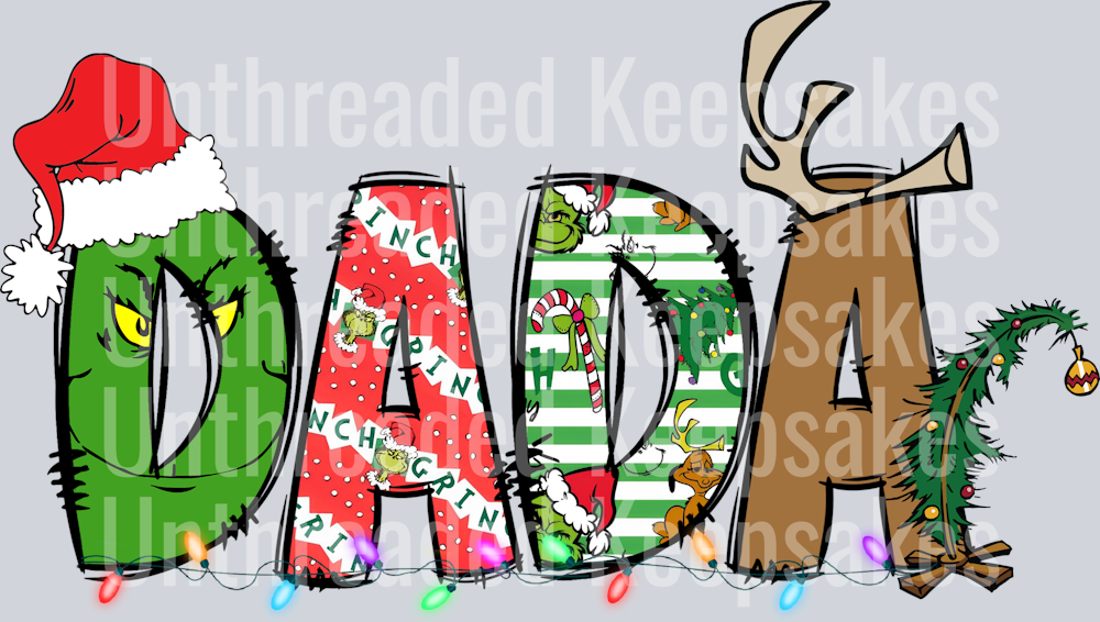 dada grinch DTF Transfer